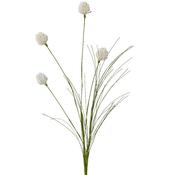 Ball Flowers on Stem Spray White image