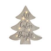 LED 'All is Calm' Christmas Tree 18cm image