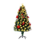 Noma 1.5m Wimpole Tree With Velvet Poinsettia And Red And Gold Baubles image