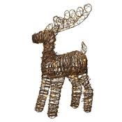 Lumineo Micro LED Reindeer Rattan Steady Battery Operated 55cm Indoor image