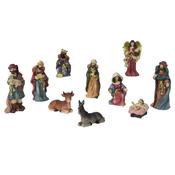 Traditional Nativity Figures 10pc Set image