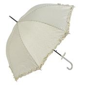 Adult Luxury Umbrella 90cm Beige Polyester Dots image