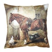 Cushion Cover Polyester 45 x 45cm Horse (no filling) image