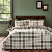 Catherine Lansfield Bedding Kelso Check Duvet Set Burnt Orange - Kingsize image