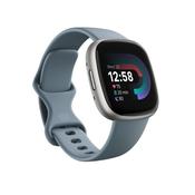 Fitbit Versa 4 Health &amp; Fitness Smart Watch – Waterfall Blue &amp; Platinum - FB523SRAG image
