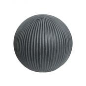 Fibre Clay Ribbed Small Garden Sphere - Anthracite image