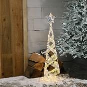 Festive Lit Star Shimmer Spiral Tree 80cm P060104 image
