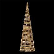 Micro Led Wicker Cone - 90Cm image