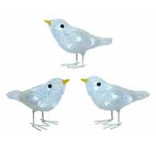 Set of 3 LED Bird Acrylic Steady Battery Operated