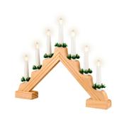 Traditional 7 Light Candlebridge Battery Operated Natural image