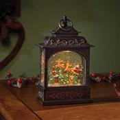 29cm SnowSwirl Flying Santa Lantern Battery Operated image