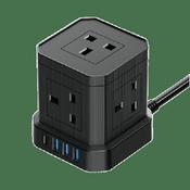 Homesafe Mini Power Tower with USB &amp; Type 'C' Port image