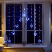 Snowflake Curtain Lights - Cool White image