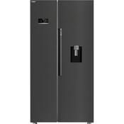 Beko American Style Fridge Freezer with HarvestFresh™ Black | ASD2442VPZ image