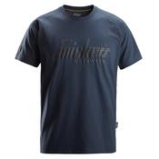 Snickers 2590 Logo T-Shirt- Dark Navy Melange X-Large image