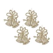 Gold Glitter Double Bell Decoration image