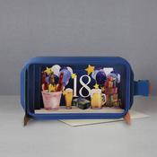 Message in a Bottle 3D Card 18th Birthday MIB096