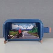 Message in a Bottle 3D Card Moto Biker MIB219