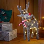 Sparkly Rattan Blitzen 51cm Battery Operated