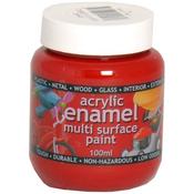 Polyvine 100ml Enamel Paint Red