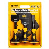 XTrade 3 Piece Guarded Bolster &amp; Cold Chisel Set