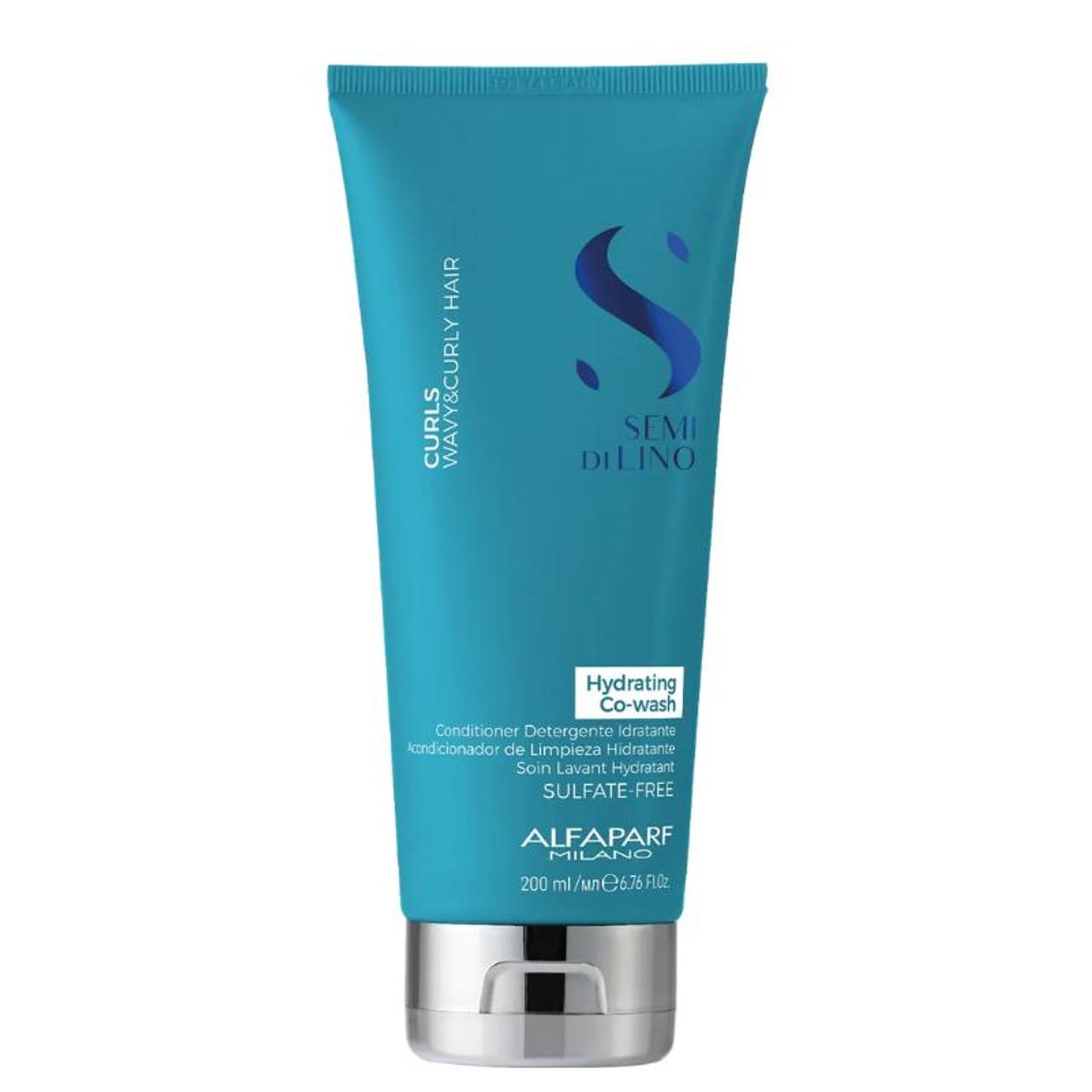 Alfaparf Semi Di Lino Curls Hydrating Co-Wash for Wavy & Curly Hair, Sulfate-Free, 200ml