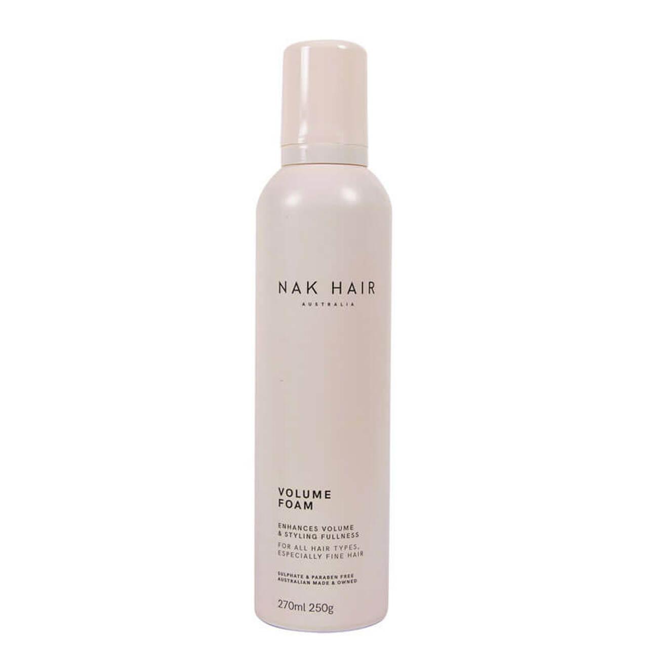 NAK Volume Foam for All Hair Types - Enhances Volume & Styling Fullness, 250g