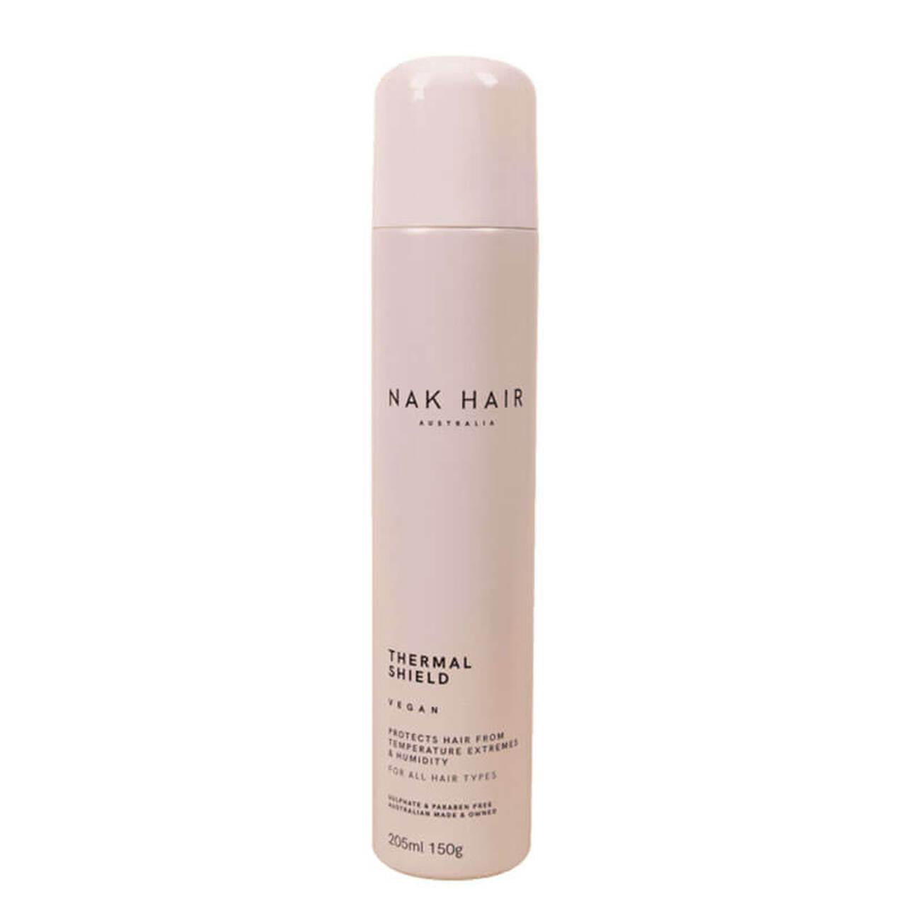 NAK Thermal Shield Hair Styling Spray 150g - Protects Hair from Temperature Extremes & Humidity, Vegan, Sulphate & Paraben Free