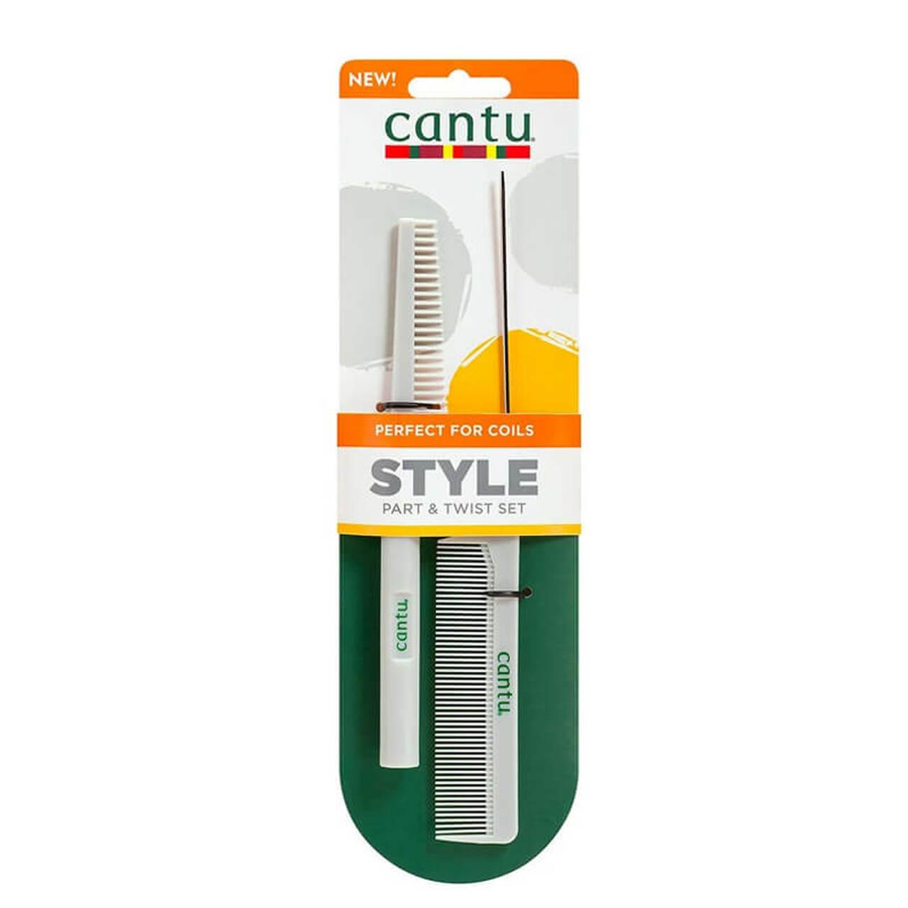 Cantu Styling Comb Set for Textured Hair | Part & Twist Set | Perfect for Coils | Style