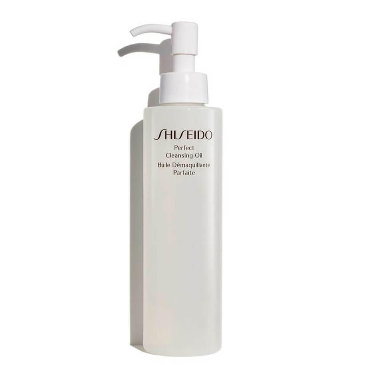 Shiseido Perfect Cleansing Oil 180ml | Removes Makeup & Impurities | Image Features: Pump, Bottle, Cleansing Oil, Perfect, Shiseido
