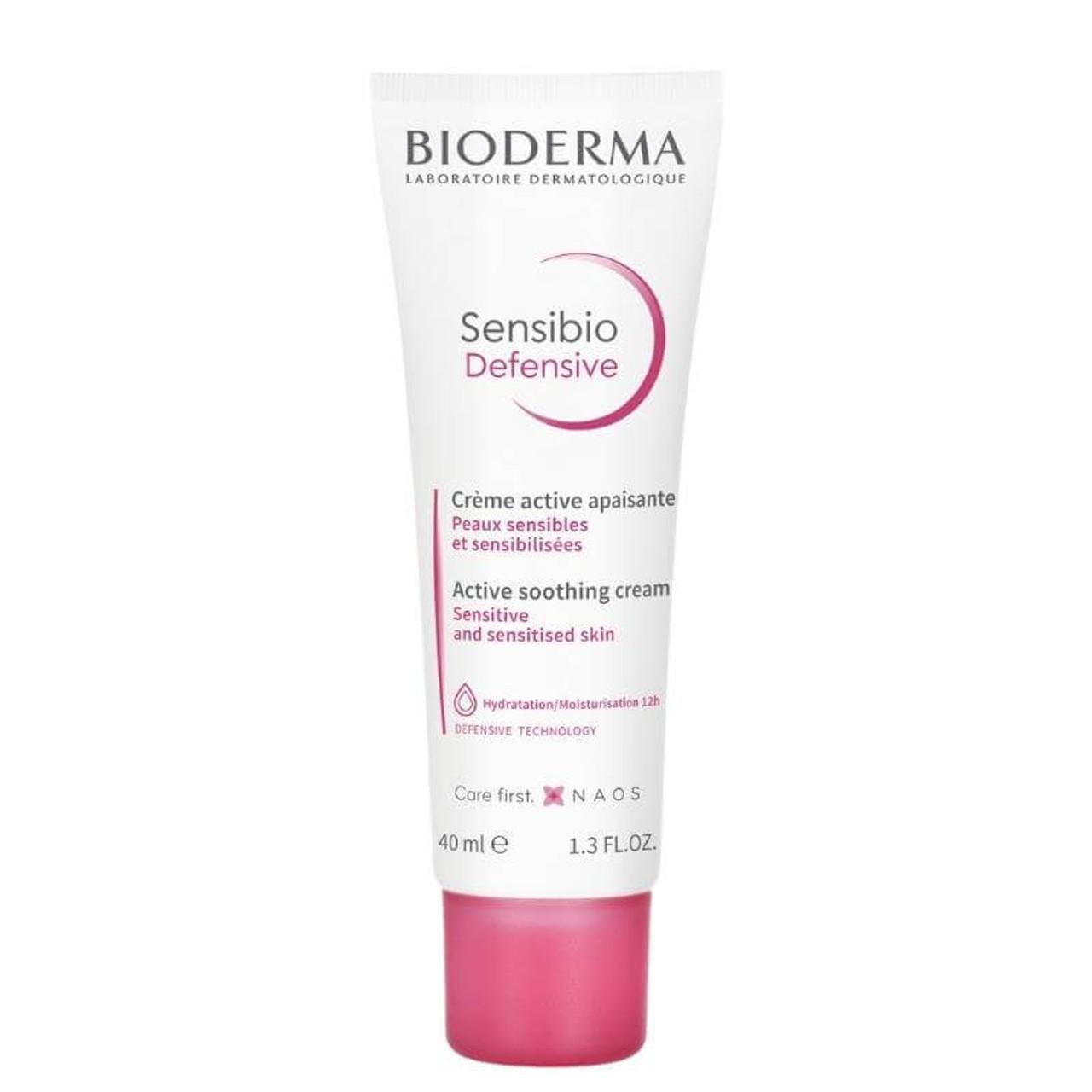 Bioderma Sensibio Defensive Cream 40ml for Sensitive Skin - Soothes, Strengthens, Protects. Active soothing cream, Hydratation/Moisturisation 12h