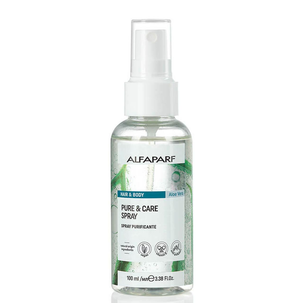 Alfaparf Milano Hair & Body Pure & Care Spray 100ml - Vegan, Aloe Vera, Sanitizing, Antioxidant