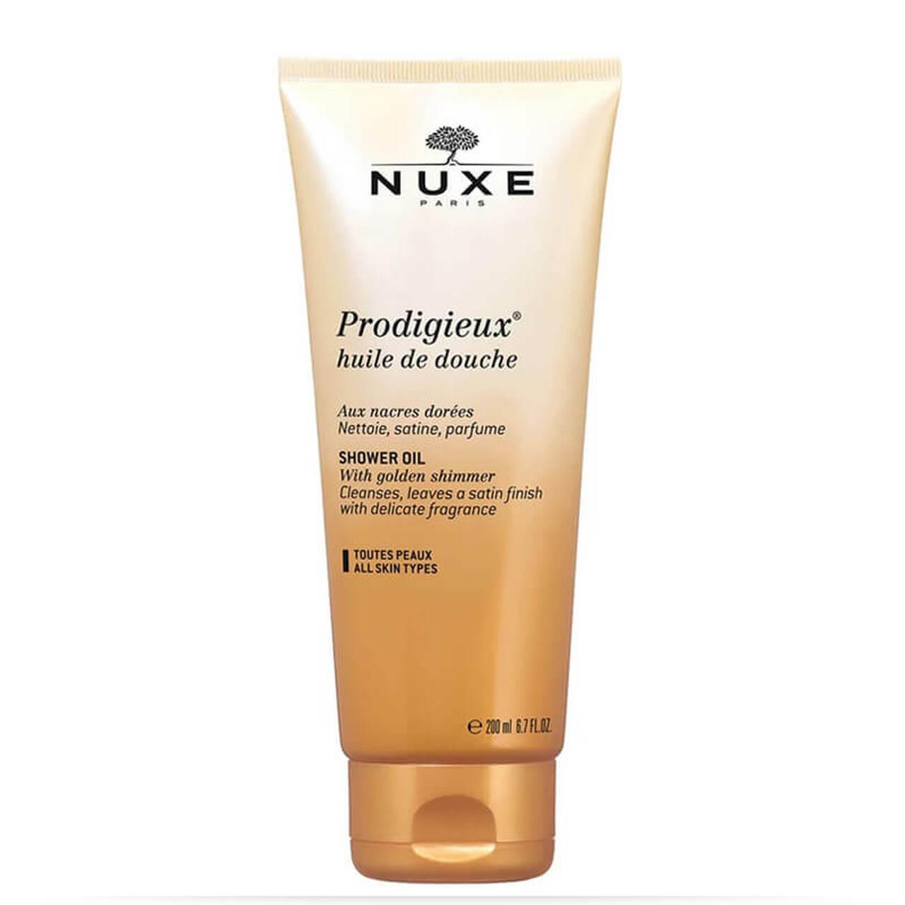 Nuxe Prodigieux Shower Oil 200ml - Cleanses, leaves a satin finish with delicate fragrance - All Skin Types