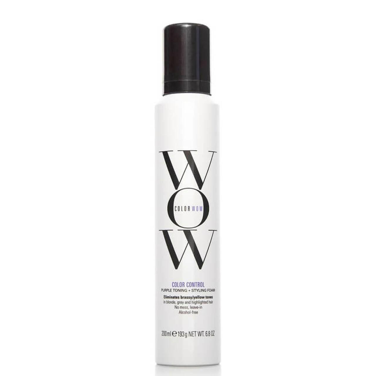 Color Wow Blonde Styling Foam - Purple Toning, Eliminates brassy/yellow tones, Alcohol-free