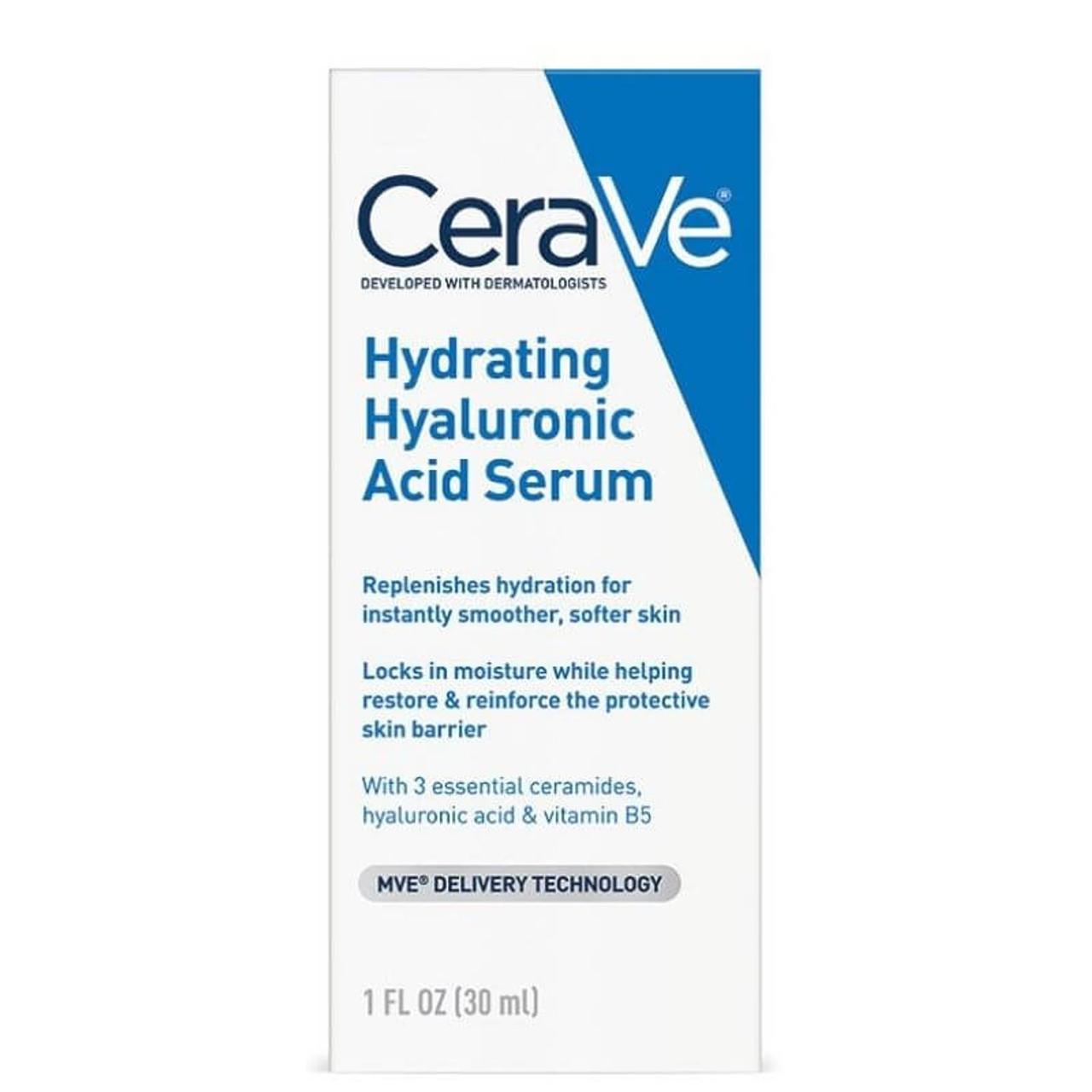 CeraVe Hydrating Hyaluronic Acid Serum, 30ml, with Ceramides, Vitamin B5 & MVE Delivery Technology