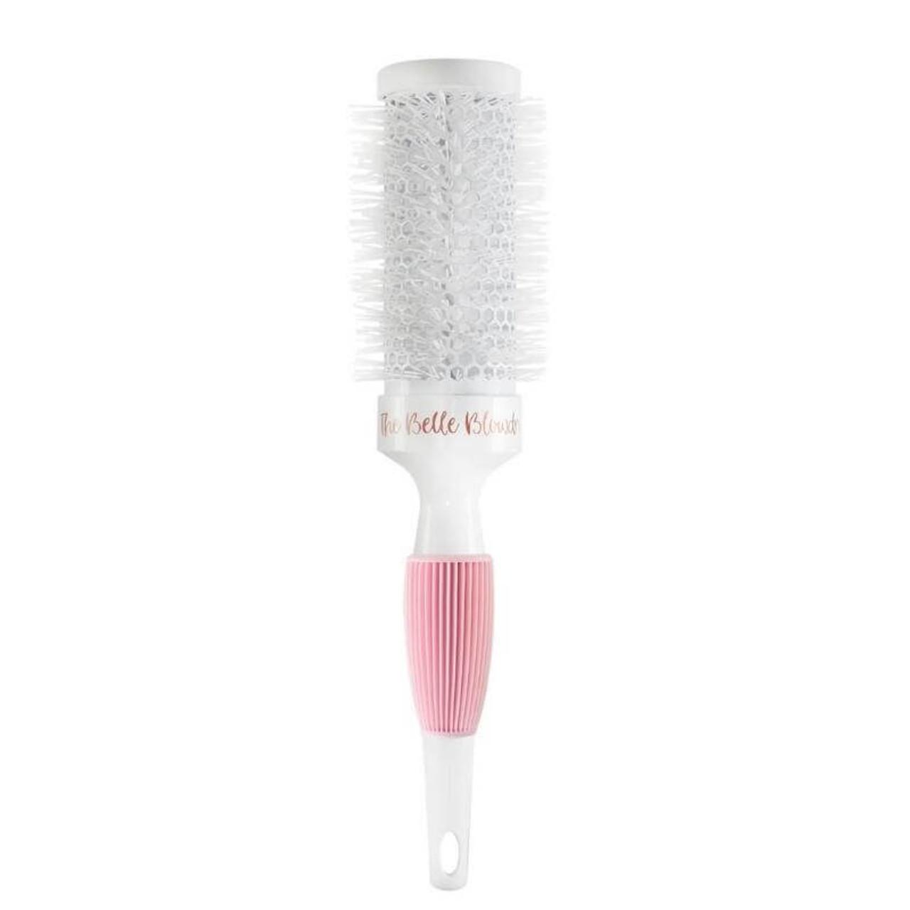 The Belle Brush Blowdry Hair Brush with Nylon Bristles, Rubber Grip Handle, Honeycomb Vents - Size 43mm