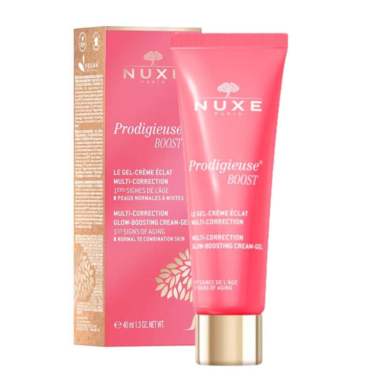 NUXE Prodigieuse Boost Multi-Correction Gel Cream 40ml for Normal to Combination Skin, Image Features: Crème, Boost, Multi-Correction, Gel Cream
