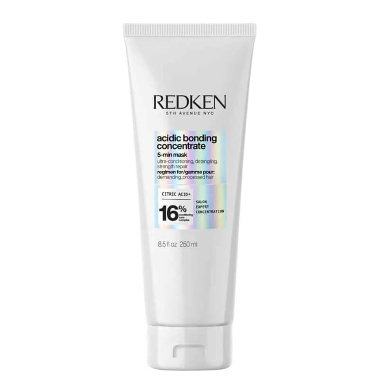 Redken Acidic Bonding Concentrate 5-Minute Mask for Damaged Hair - Ultra-conditioning, Detangling, Strength Repair, 250ml