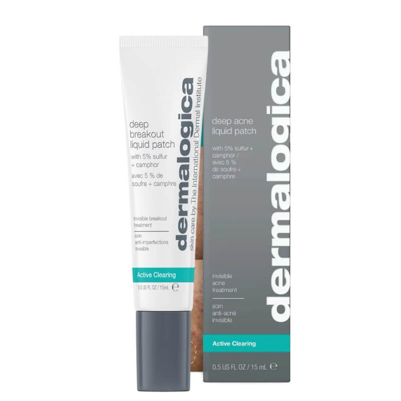 Dermalogica Active Clearing Deep Breakout Liquid Patch 15ml with 5% Sulfur + Camphor, Invisible Breakout Treatment