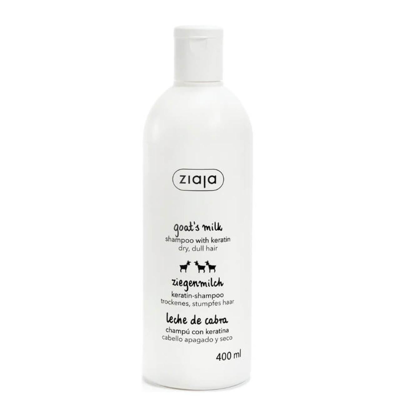Ziaja Goats Milk Shampoo for Dry, Dull Hair with Keratin & Goat's Milk - 400ml
