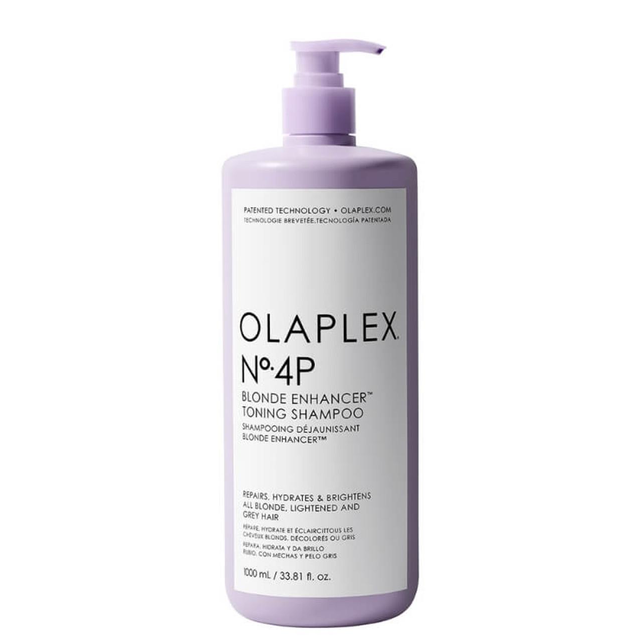Olaplex No.4P Blonde Enhancer Toning Shampoo for Blonde, Lightened & Grey Hair - Repairs, Hydrates & Brightens