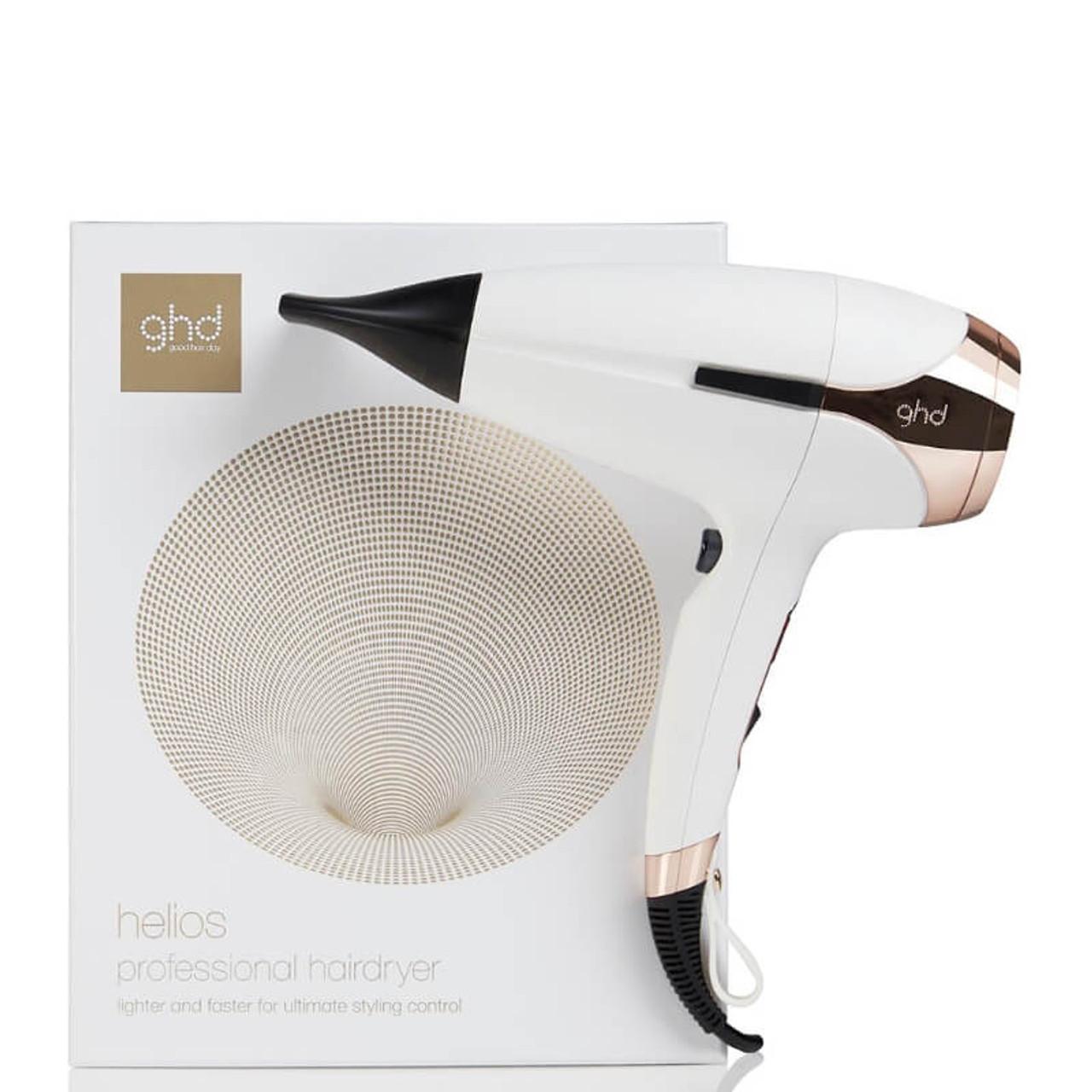 ghd Helios Professional Hair Dryer - White, Black Nozzle