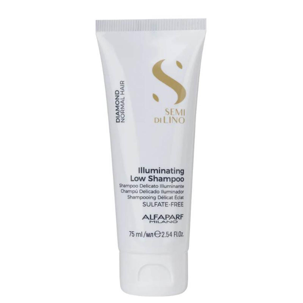 Alfaparf Semi Di Lino Diamond Illuminating Shampoo for Normal Hair - 75ml, Sulfate-Free