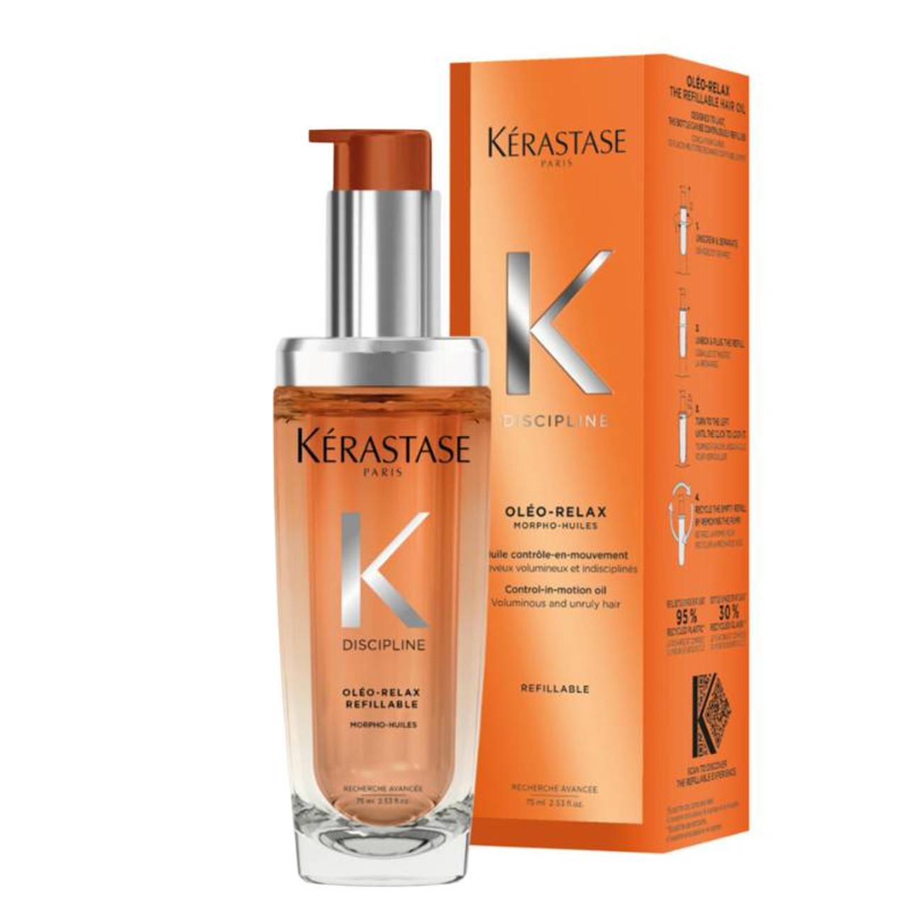 Kerastase Discipline Oleo Relax Hair Oil 75ml for Voluminous & Unruly Hair - Refillable