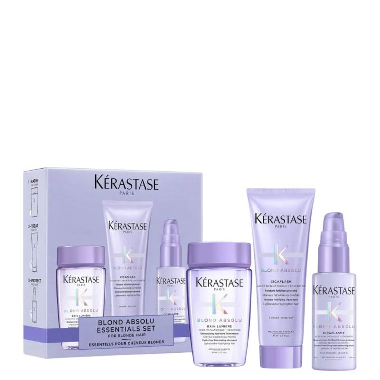Kerastase Blond Absolu Hair Care Set for Blonde Hair - Nourishes, Strengthens, Hydrates, Protects, Adds Shine