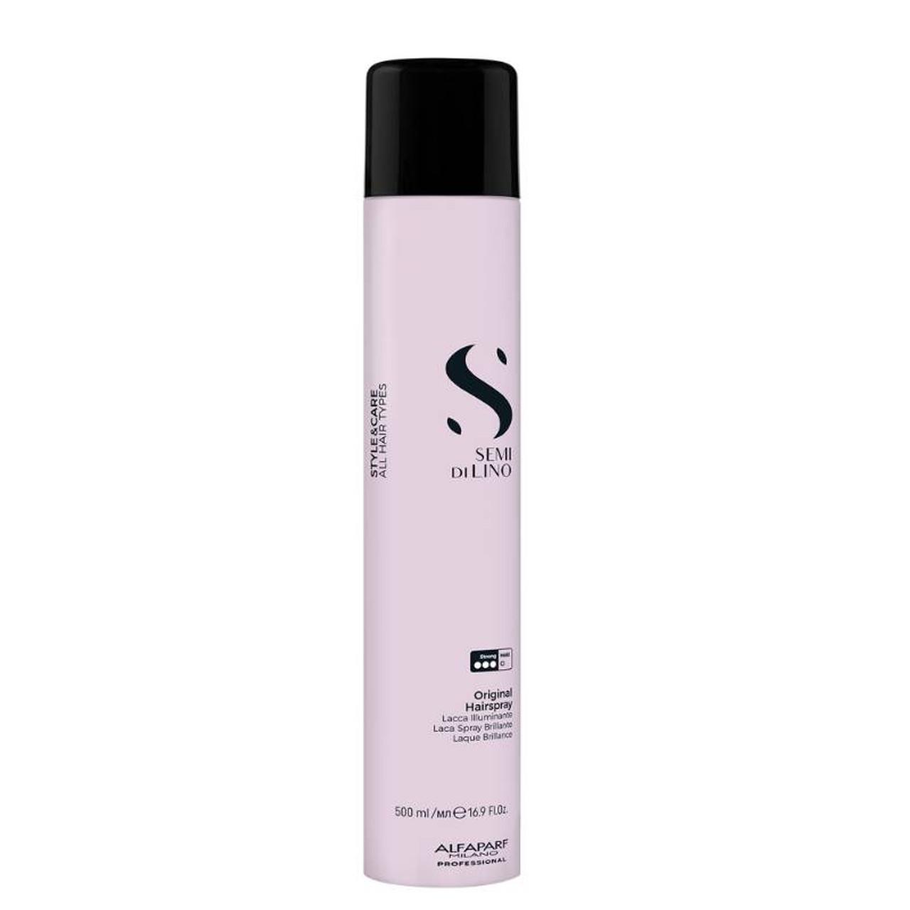 Alfaparf Semi Di Lino Original Hairspray 500ml - Strong Hold, Shine, Frizz Control