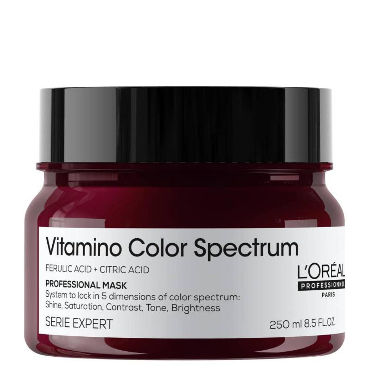 L'Oréal Professionnel Vitamino Color Spectrum Hair Mask for Coloured Hair - 250ml - Shine, Saturation, Contrast, Tone, Brightness