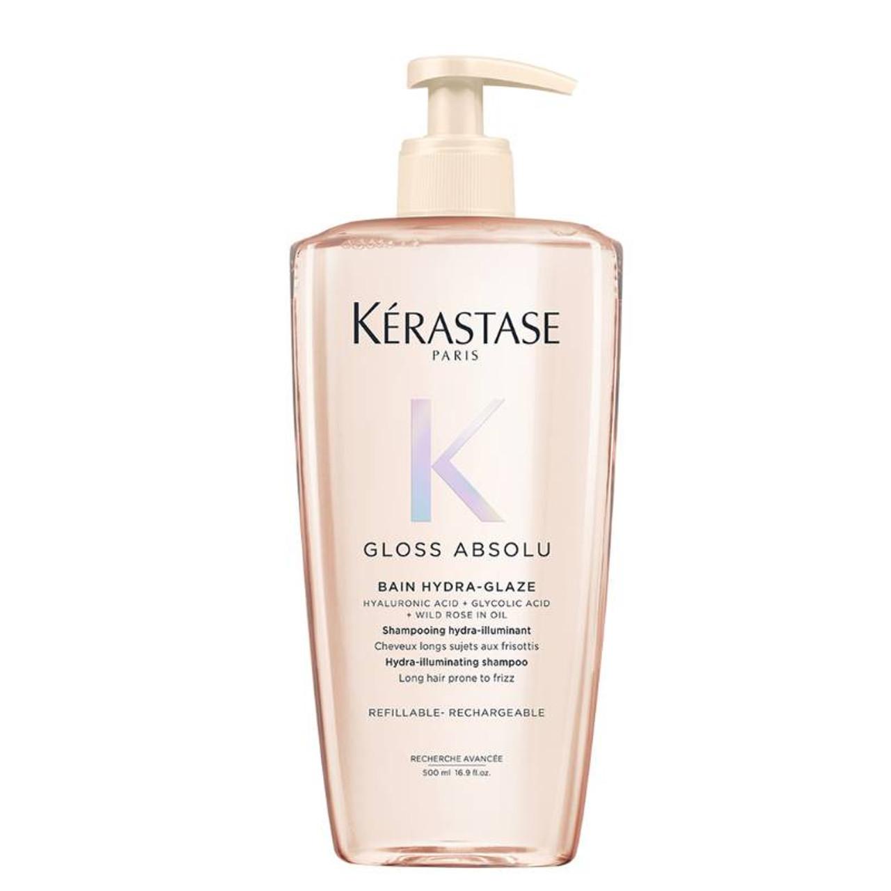 Kerastase Gloss Absolu Bain Hydra-Glaze Shampoo 500ml for Long Hair Prone to Frizz