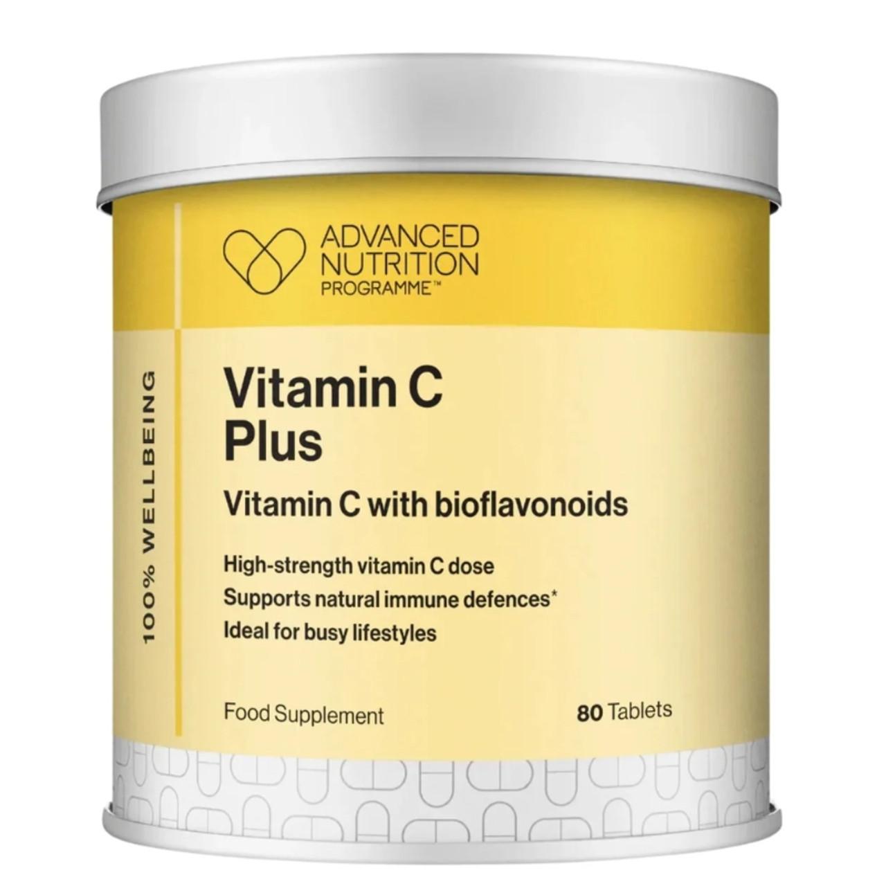 Advanced Nutrition Programme Vitamin C Plus with Bioflavonoids - 80 Tablets for Immune Support & Skin Health