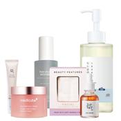 Korean Skincare Anti Aging Skin Bundle with FREE BeautyFeatures Cleansing Mitts image